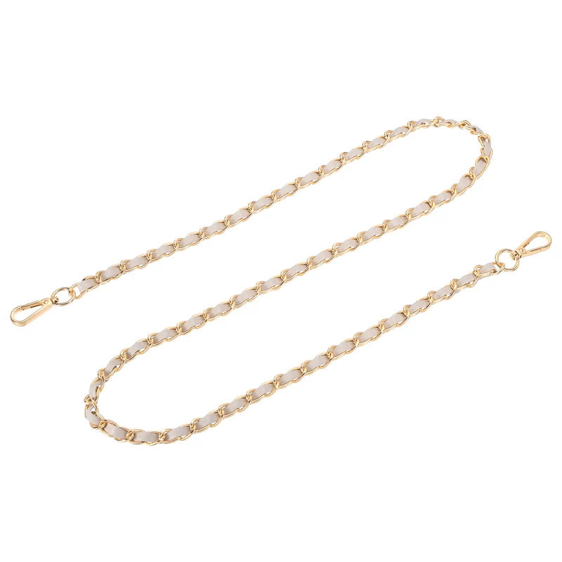 47" Purse Strap with Buckle for Shoulder and Cross Body(Beige+Gold)