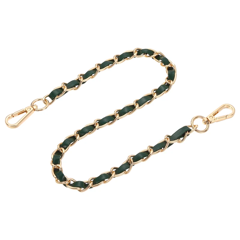 24" Purse Strap with Buckle for Shoulder and Cross Body(Green+Gold)