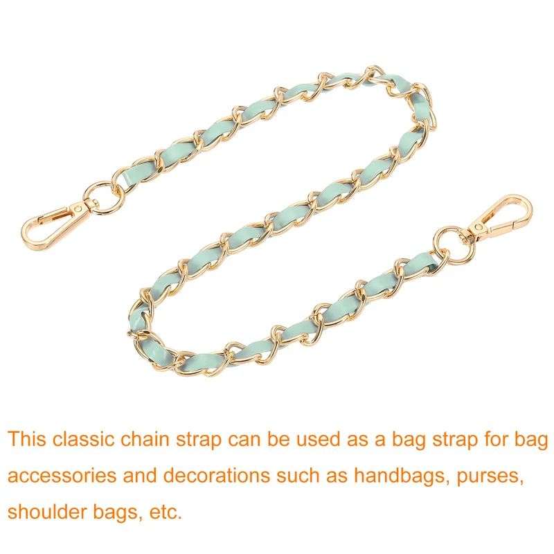 24" Purse Strap with Buckle for Shoulder and Cross Body(Light Green+Gold)
