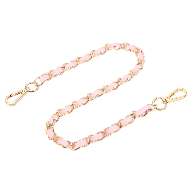 24" Purse Strap with Buckle for Shoulder and Cross Body(Pink Gold)