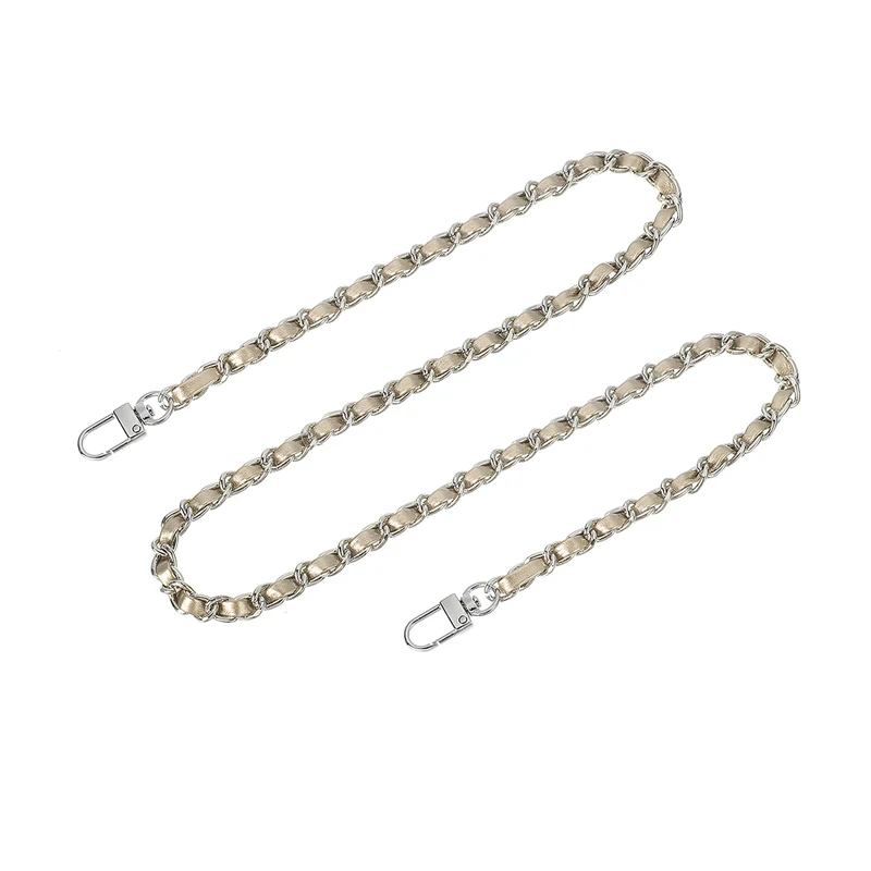39" Purse Chain Strap with Buckles for Shoulder and Cross Body (Gold + Silver)