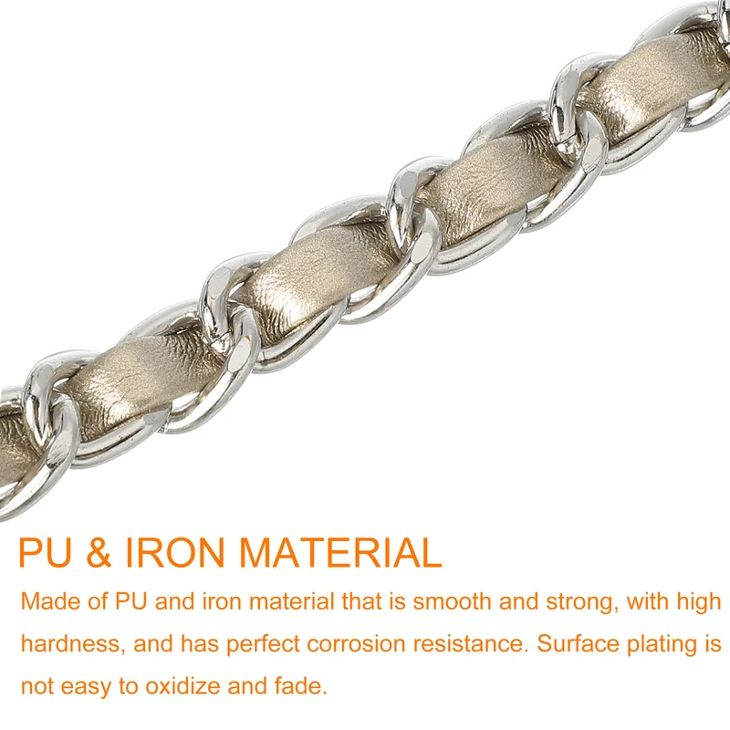 39" Purse Chain Strap with Buckles for Shoulder and Cross Body (Gold + Silver)