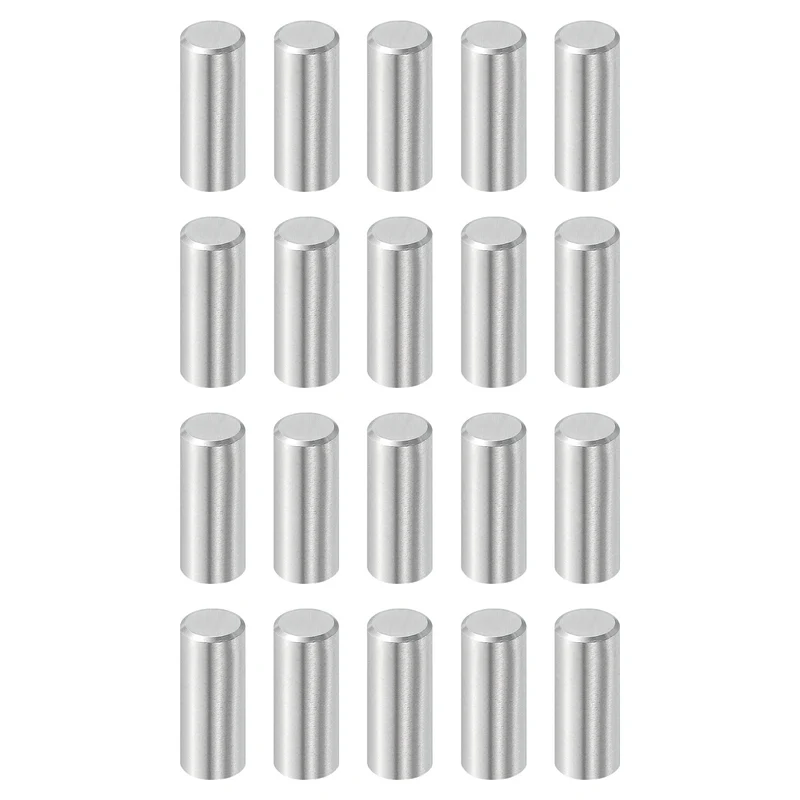 20 Pcs 6 mm x 15 mm Dowel Pins, 316L Stainless Steel Shelf Support Peg Pin