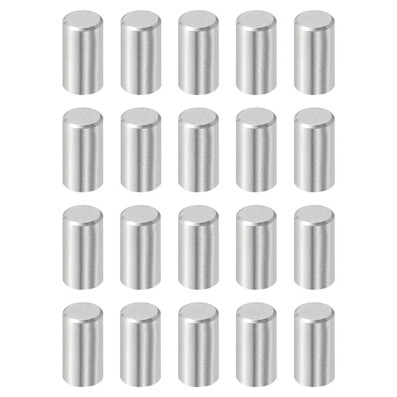 20 Pcs 6 mm x 12 mm Dowel Pins, 316L Stainless Steel Shelf Support Peg Pin