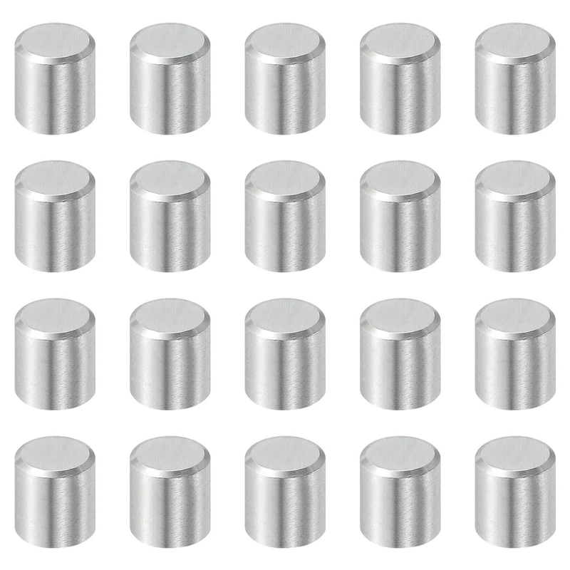 20 Pcs 6 mm x 8 mm Dowel Pins, 316L Stainless Steel Shelf Support Peg Pin