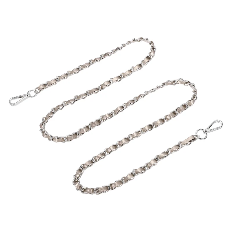 55" Purse Strap with Buckle for Shoulder and Cross Body(Gold+Silver)