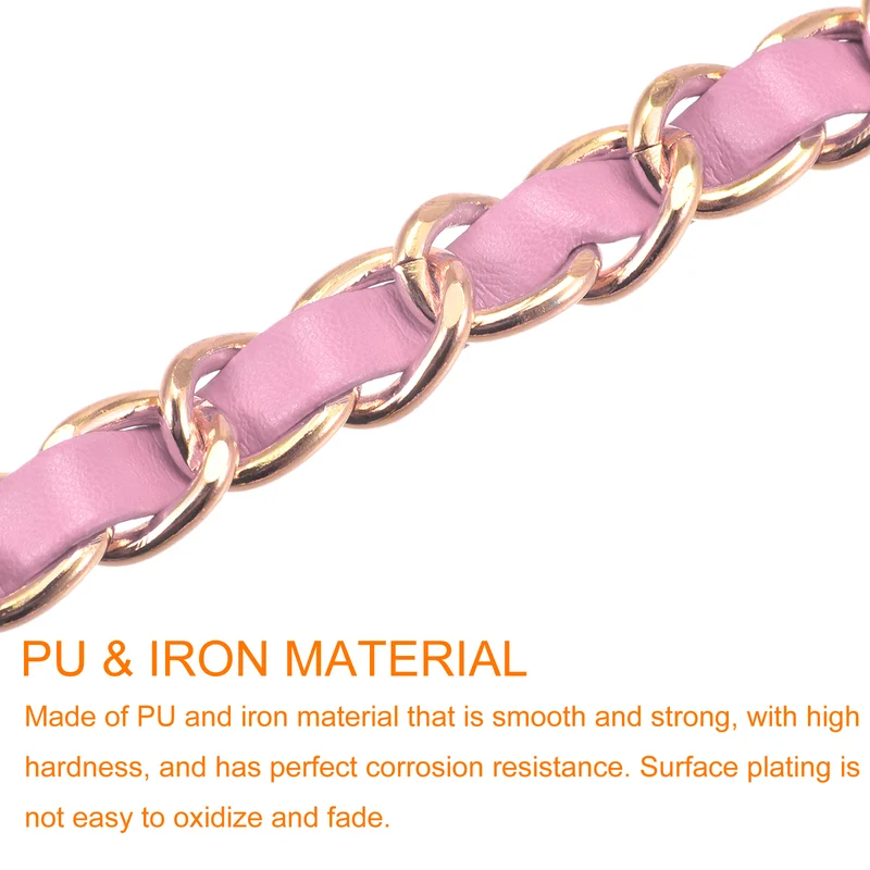 Purse Chain Strap, 24" Purse Strap Shoulder Bag Replacement Strap, Pink+Gold