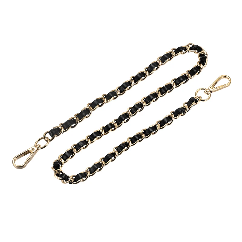 Purse Chain Strap, 24" Purse Strap Shoulder Bag Replacement Strap, Black+Gold