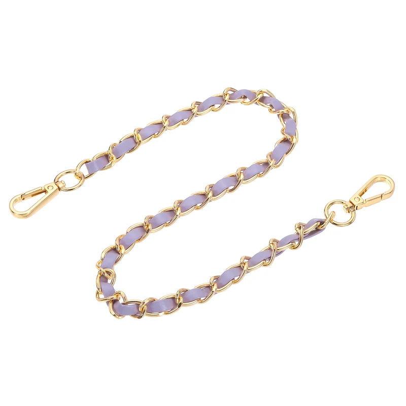 24" Purse Strap with Buckle for Shoulder and Cross Body(Purple+Gold)