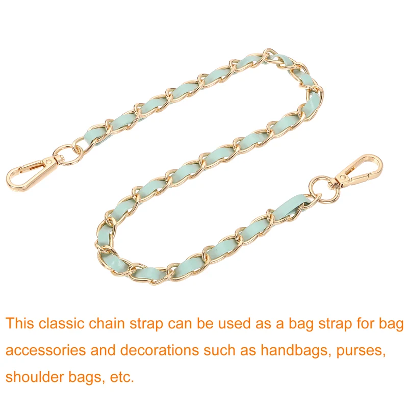 24" Purse Strap with Buckle for Shoulder and Cross Body(Gray+Gold)