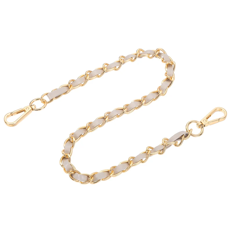 24" Purse Strap with Buckle for Shoulder and Cross Body(Beige+Gold)
