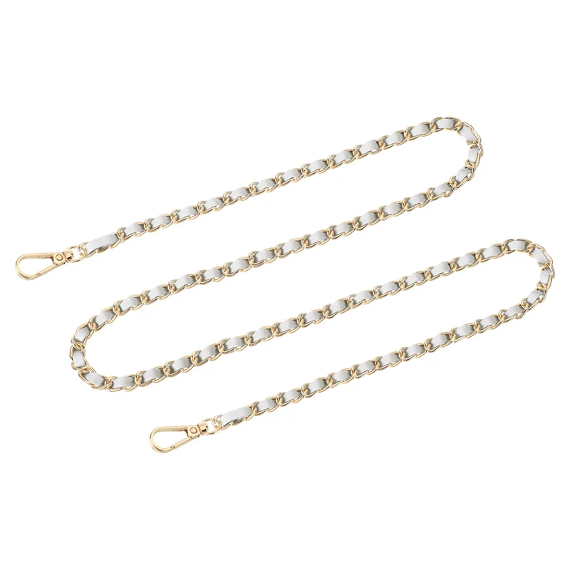 Purse Strap, 47" Leather for Shoulder and Cross Body Strap (Silver, Gold)