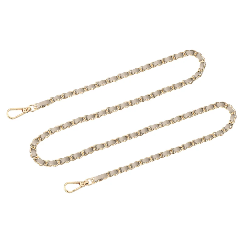 Purse Strap 47" Leather for Shoulder and Cross Body Strap (Gold Gold)