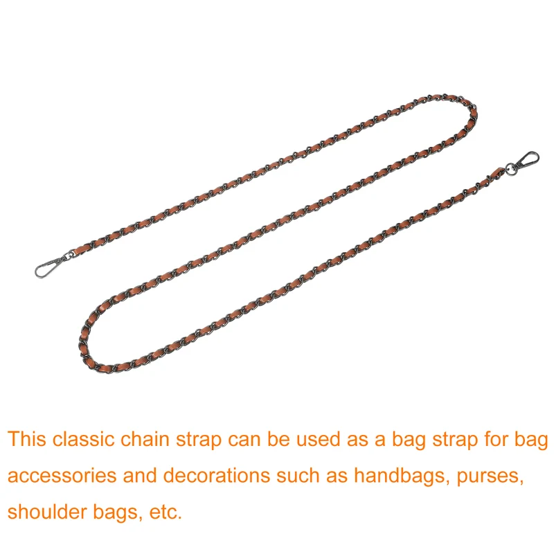 Purse Strap, 55" Leather for Shoulder and Cross Body Strap (Brown, Black)