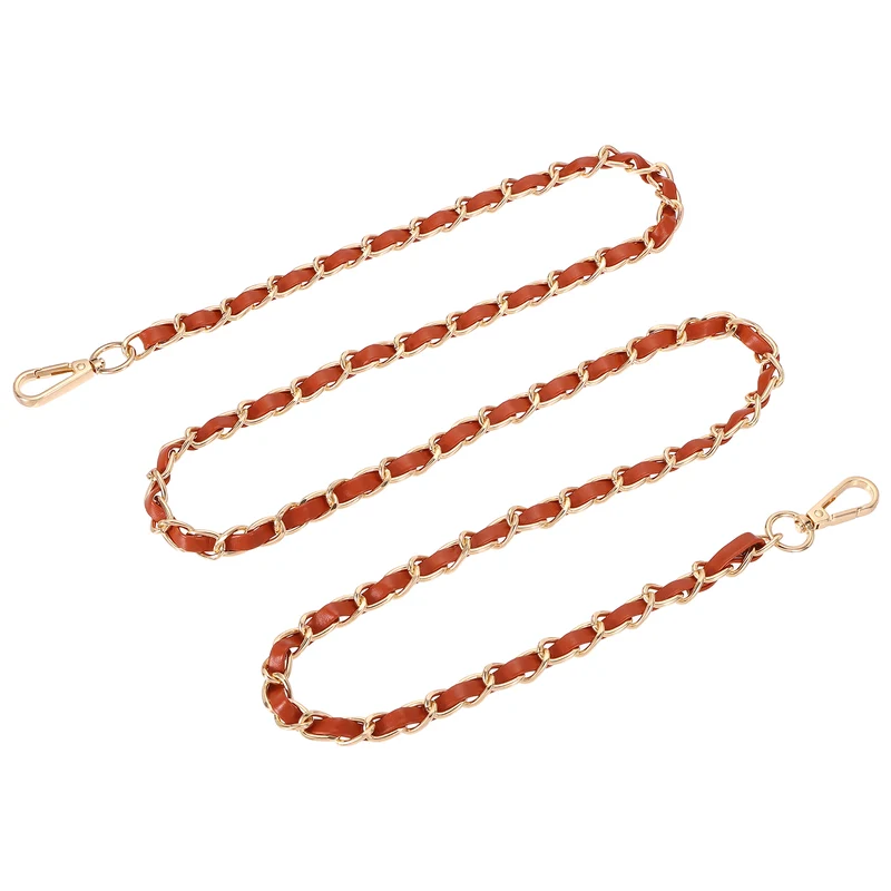 55" Purse Strap with Buckle for Shoulder and Cross Body(Brown+Gold)