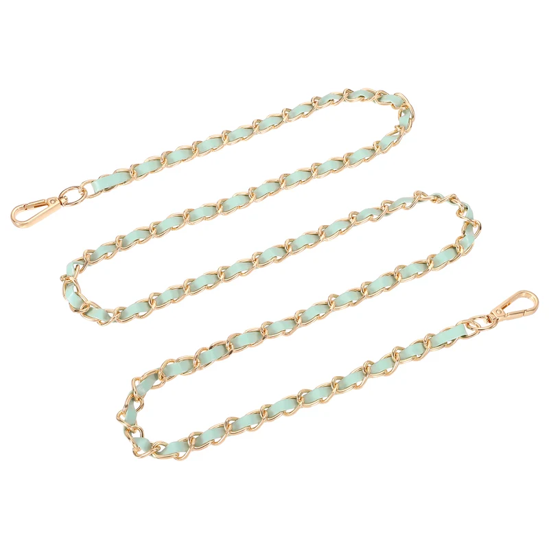 55" Purse Strap with Buckle for Shoulder and Cross Body(Light Green+Gold)