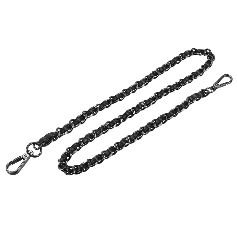 Purse Chain Strap, 32" Purse Strap Shoulder Bag Replacement Strap, Black+Grey