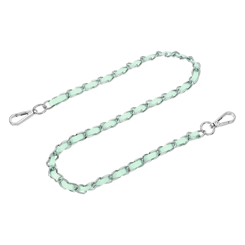 32" Purse Strap with Buckle for Shoulder and Crossbody(Light Green+Silver)