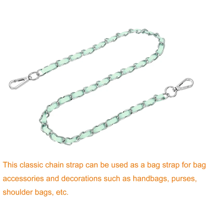 32" Purse Strap with Buckle for Shoulder and Crossbody(Light Green+Silver)