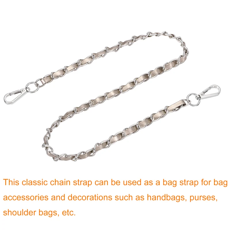32" Purse Strap with Buckle for Shoulder and Cross Body(Gold+Silver)