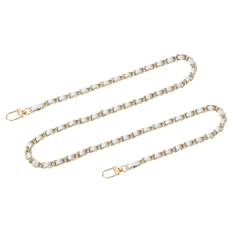 39" Purse Chain Strap with Buckles for Shoulder and Cross Body (Silver + Gold)