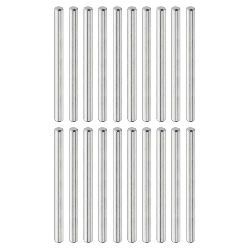 20Pcs 4mm x 50mm Dowel Pins 316L Stainless Steel Shelf Support Peg Pin
