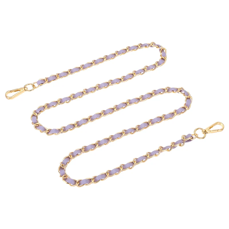 55" Purse Strap with Buckle for Shoulder and Cross Body(Purple+Gold)