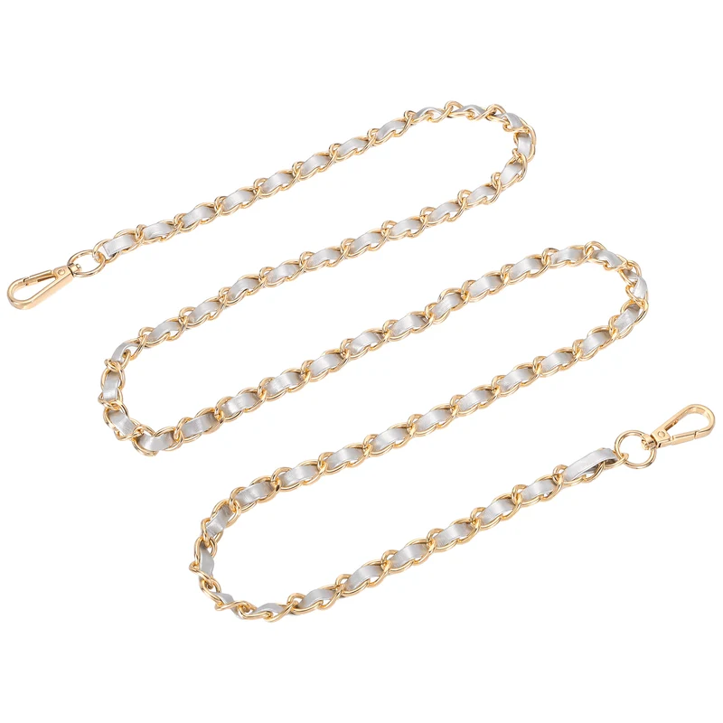 55" Purse Strap with Buckle for Shoulder and Cross Body(Silver+Gold)