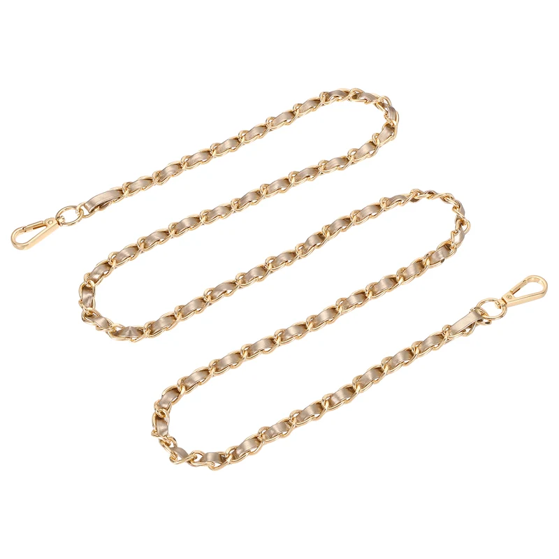 55" Purse Strap with Buckle for Shoulder and Cross Body(Gold+Gold)