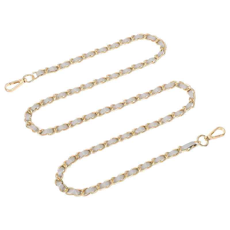 55" Purse Strap with Buckle for Shoulder and Cross Body(Gray+Gold)