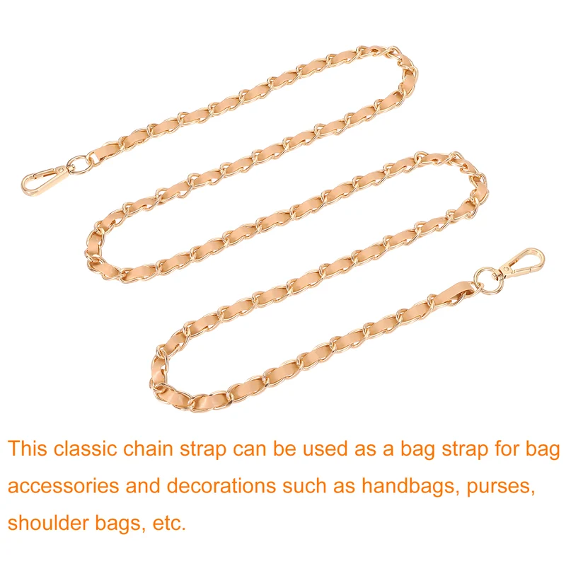 55" Purse Strap with Buckle for Shoulder and Cross Body(Khaki+Gold)