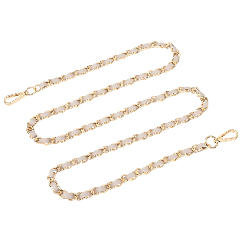 55" Purse Strap with Buckle for Shoulder and Cross Body(Beige+Gold)