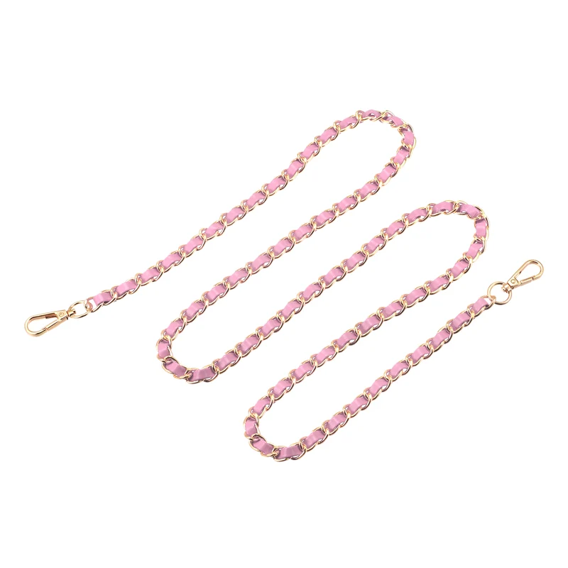 Purse Chain Strap, 55" Purse Strap Shoulder Bag Replacement Strap, Pink+Gold