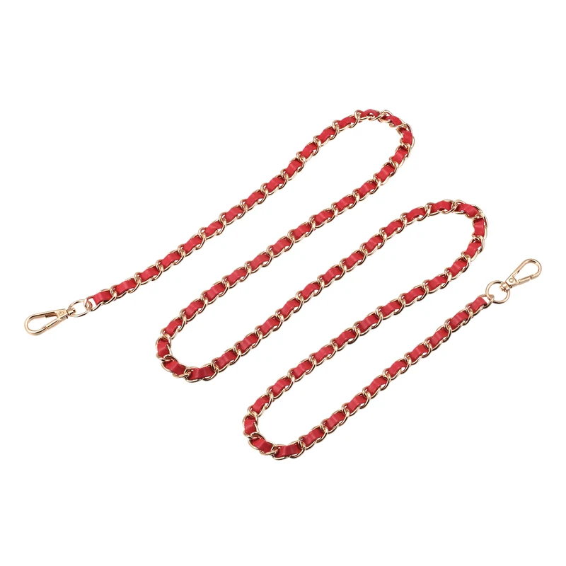 Purse Chain Strap, 55" Purse Strap Shoulder Bag Replacement Strap, Red+Gold