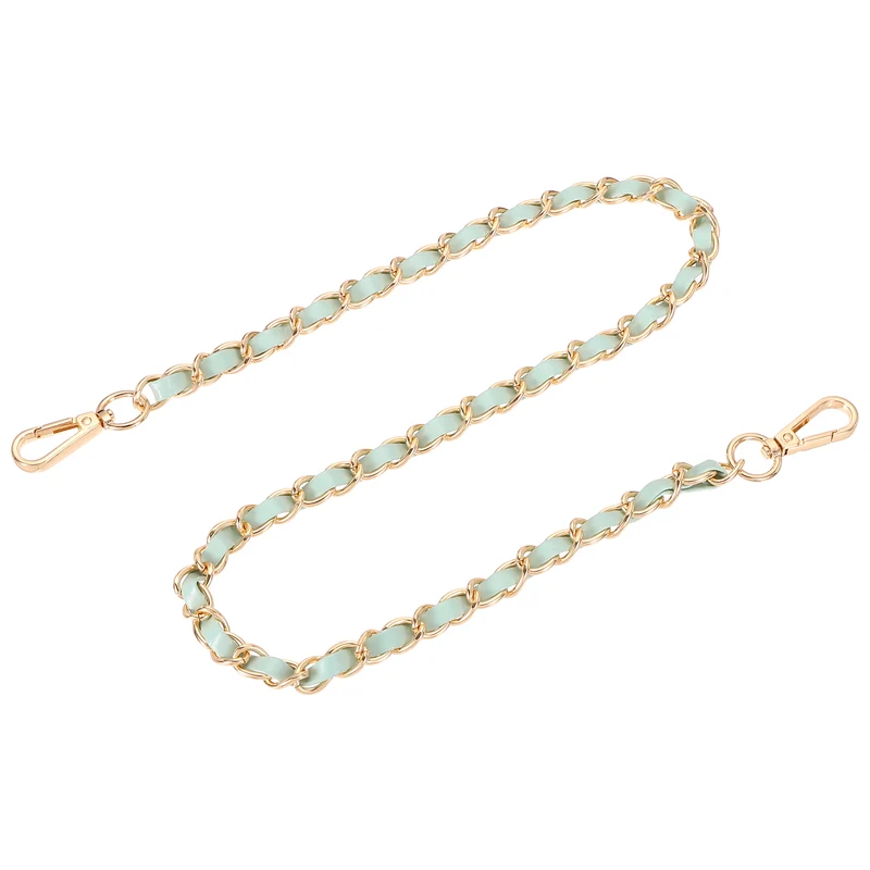 32" Purse Strap with Buckle for Shoulder and Cross Body(Light Green+Gold)