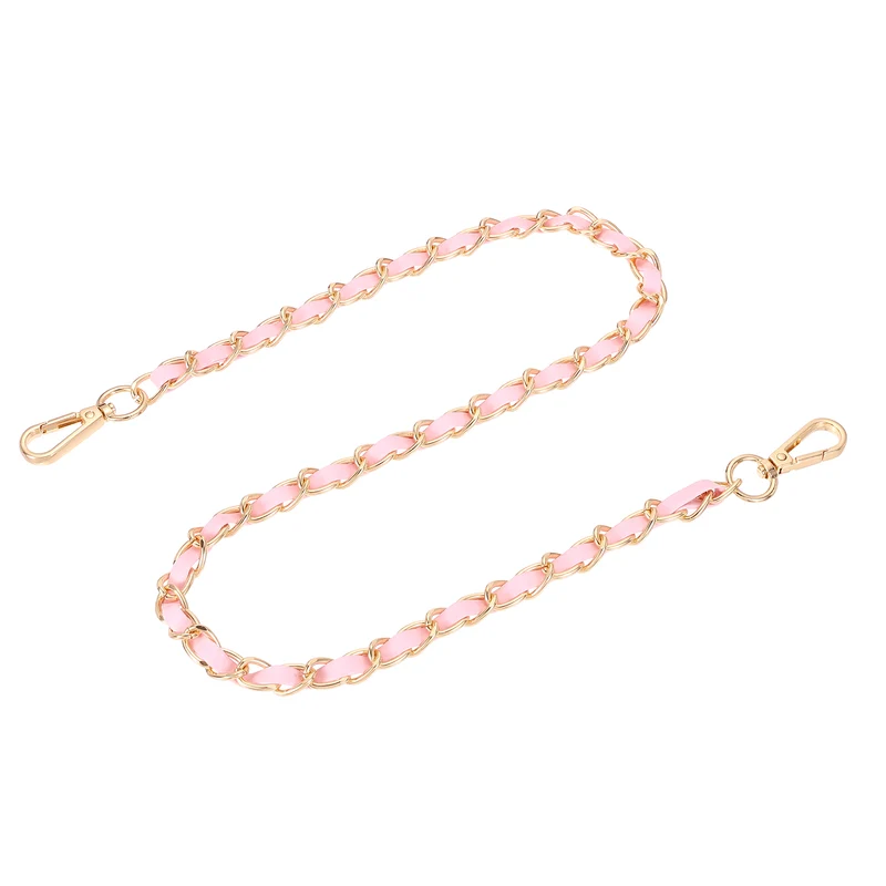 32" Purse Strap with Buckle for Shoulder and Cross Body(Pink+Gold)