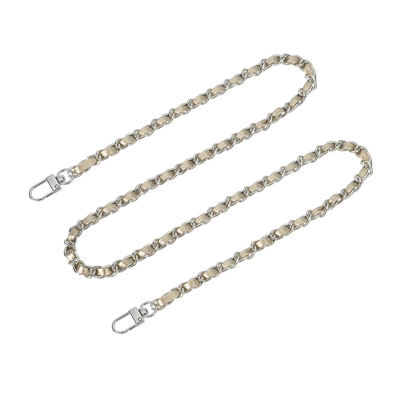 47" Purse Chain Strap with Buckles for Shoulder and Cross Body (Gold + Silver)