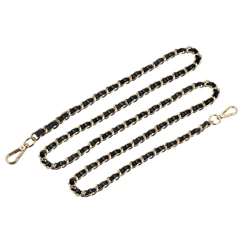 Purse Chain Strap, 55" Purse Strap Shoulder Bag Replacement Strap, Black+Gold
