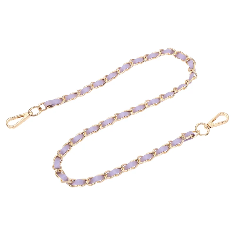 32" Purse Strap with Buckle for Shoulder and Cross Body(Purple+Gold)