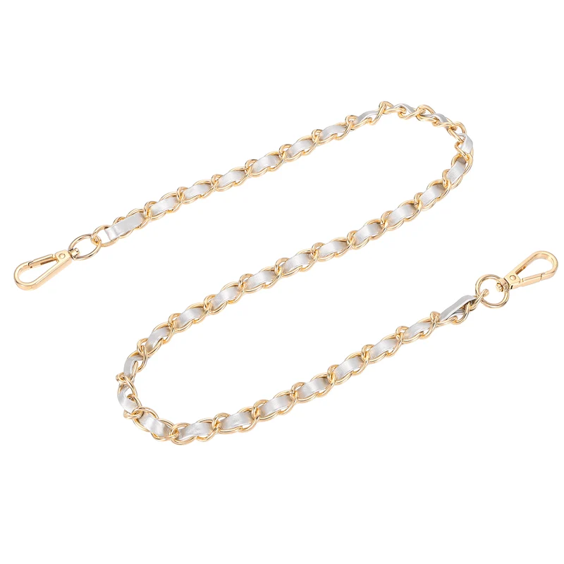 32" Purse Strap with Buckle for Shoulder and Cross Body(Silver+Gold)