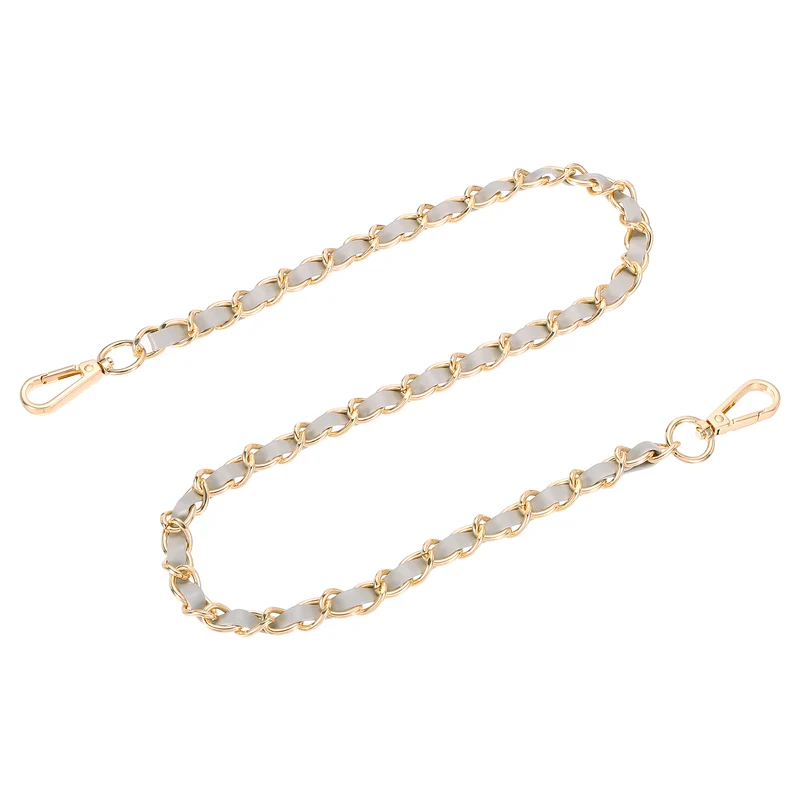 32" Purse Strap with Buckle for Shoulder and Cross Body(Gray+Gold)