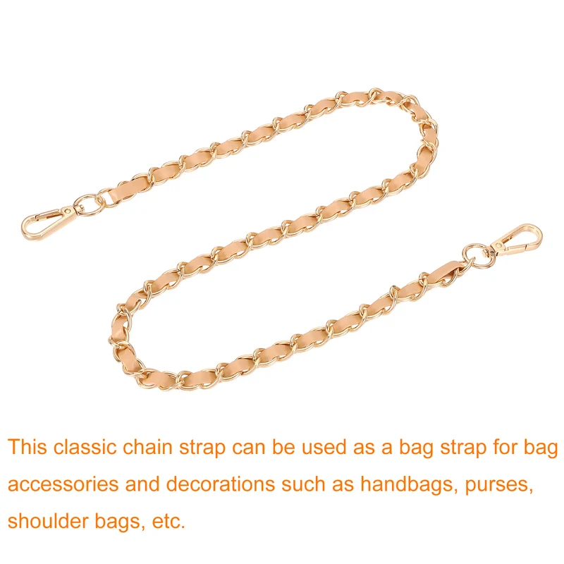 32" Purse Strap with Buckle for Shoulder and Cross Body(Khaki+Gold)