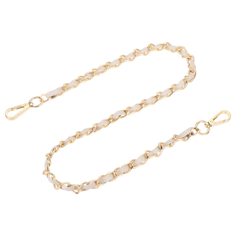 32" Purse Strap with Buckle for Shoulder and Cross Body(Beige+Gold)