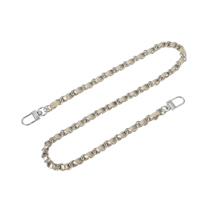 24" Purse Chain Strap with Buckles for Shoulder (Gold + Silver)