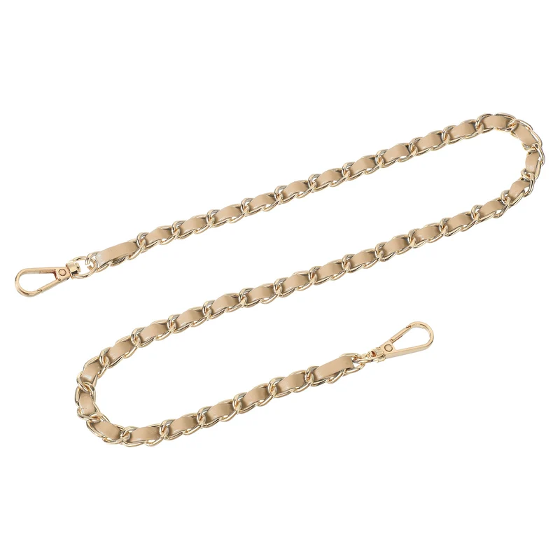 Purse Strap 24" Leather for Shoulder Strap Khaki Gold