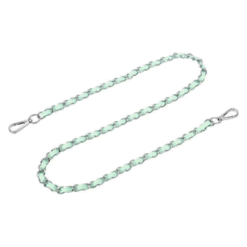 39" Purse Strap with Buckle for Shoulder and Crossbody(Light Green+Silver)