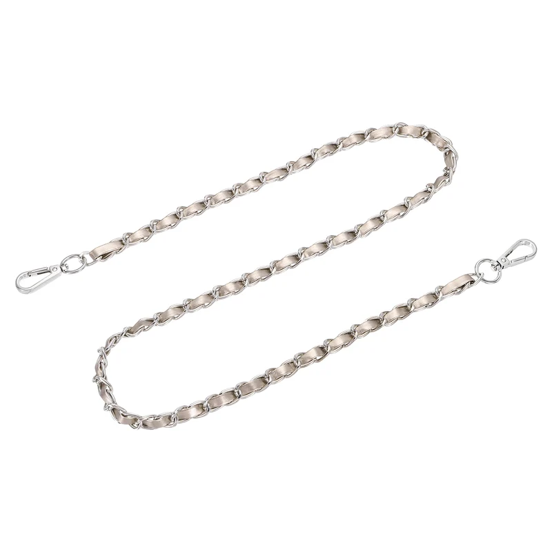 39" Purse Strap with Buckle for Shoulder and Cross Body(Gold+Silver)