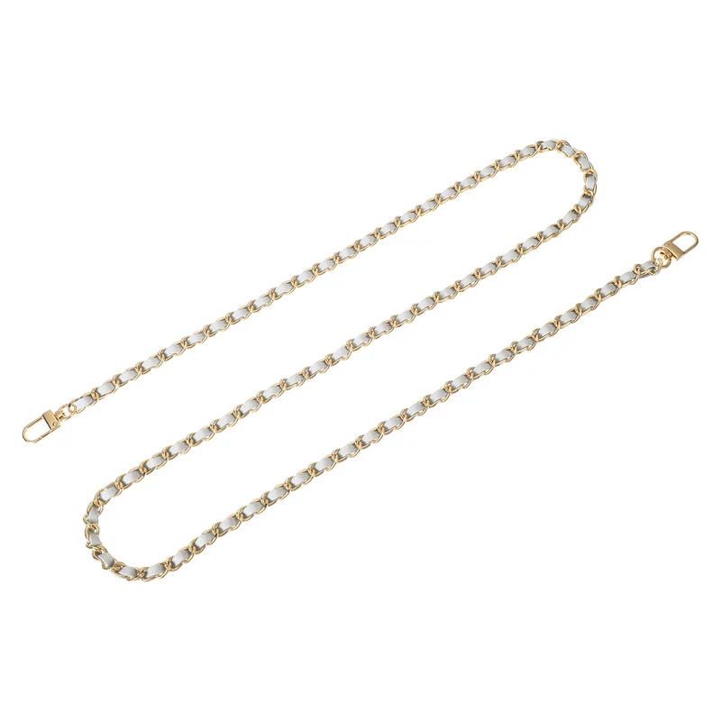 47" Purse Chain Strap with Buckles for Shoulder and Cross Body (Silver + Gold)