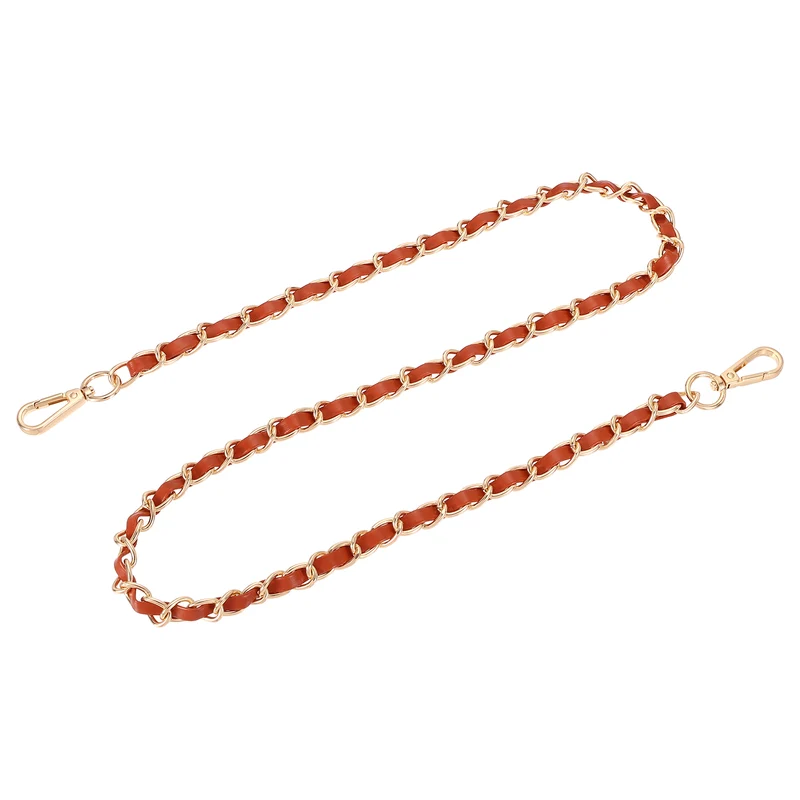 39" Purse Strap with Buckle for Shoulder and Cross Body(Brown+Gold)