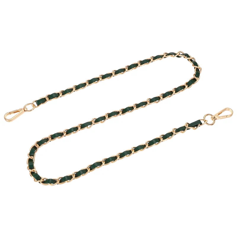 39" Purse Strap with Buckle for Shoulder and Cross Body(Green+Gold)
